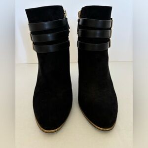 Sam & Libby suede black ankle booth. “Anya”